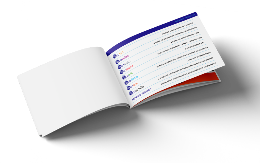 indice del contenido del catalogo comercial de Ecoalfa